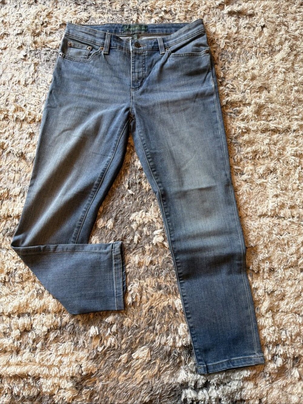 LAUREN RALPH LAUREN Crop Capri Jeans Classic Stretch Denim Women’s 4